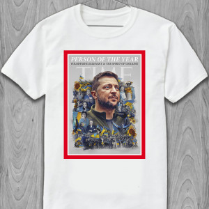 Tricou Zelensky în ziarul TIME